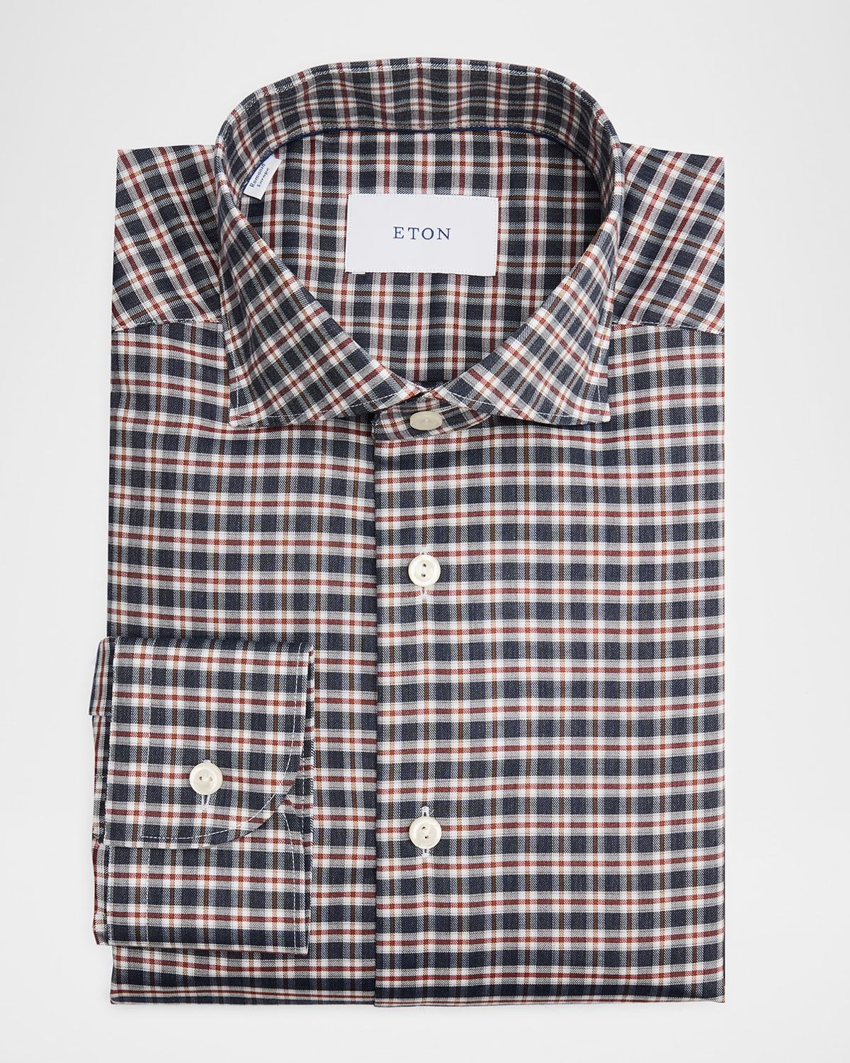 Men & apos;s Slim-Fit Organic Cotton Check Dress Shirt