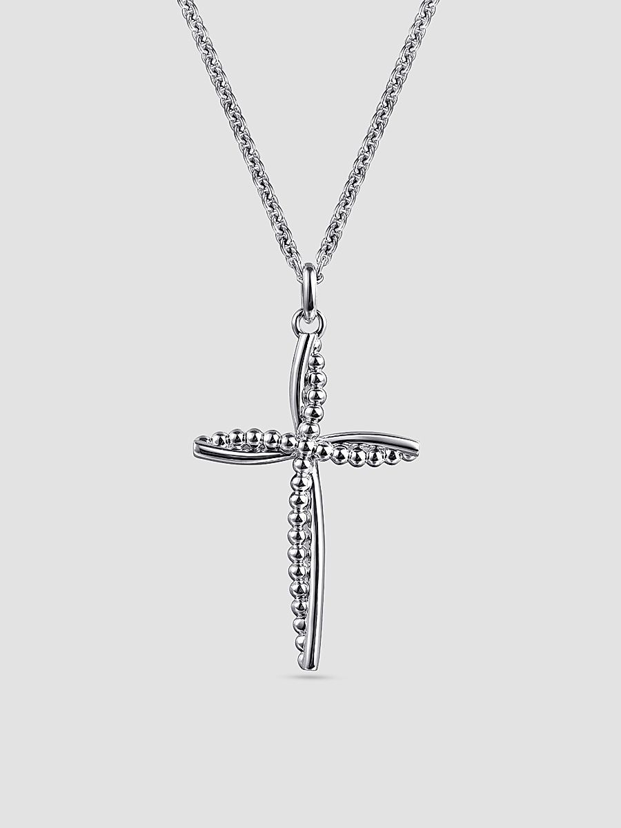 Gabriel & Co Women's Bujukan Sterling Silver Cross Pendant Necklace - Sterling Silver