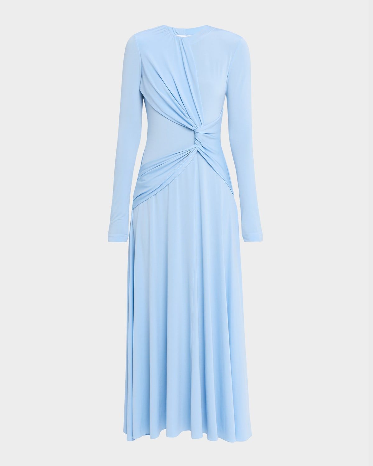 Long Sleeve Draped Sash Dress