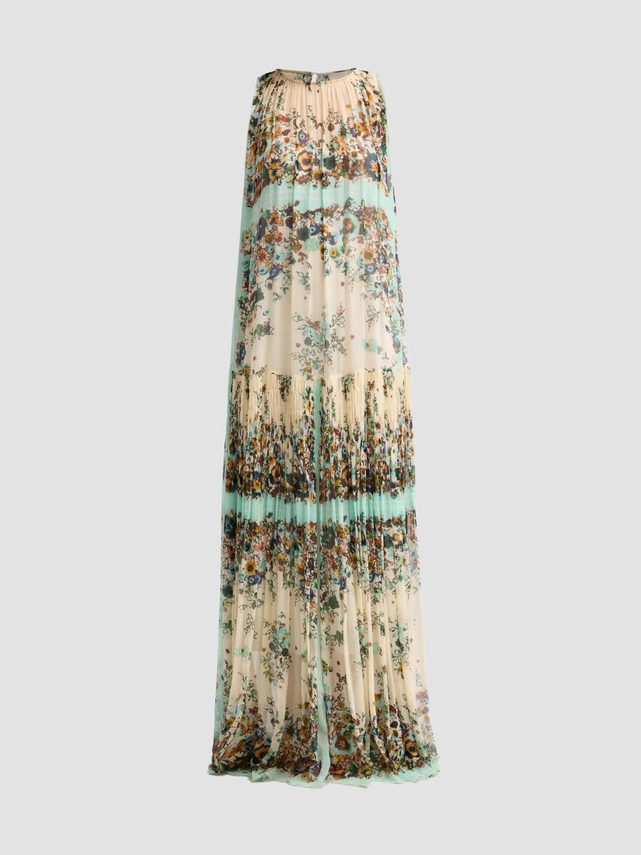 Ulla Johnson Women's Gossamer Floral Crinkle Silk A-line Gown - Jasmine - Size 0