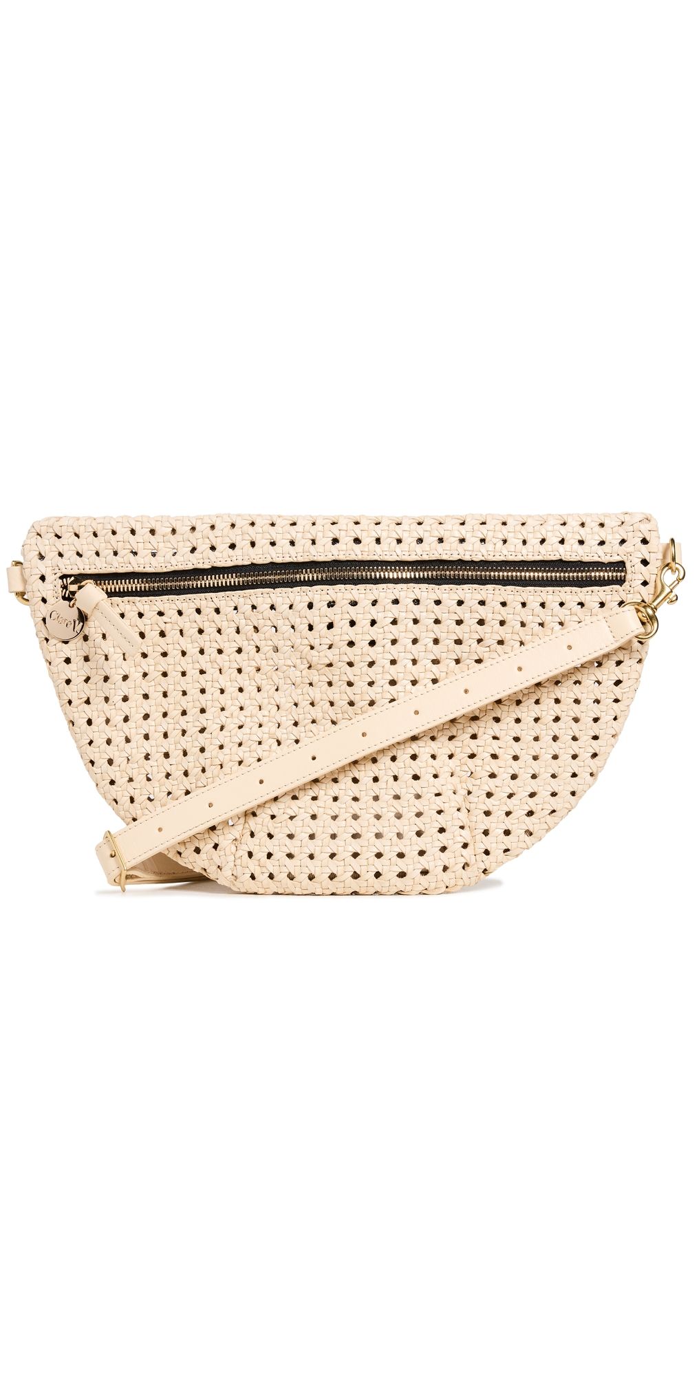 Clare V. Grande Fanny Cream Rattan One Size