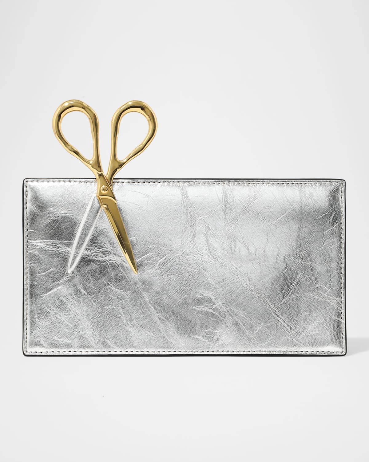 The Petit Scissor Leather Clutch Bag