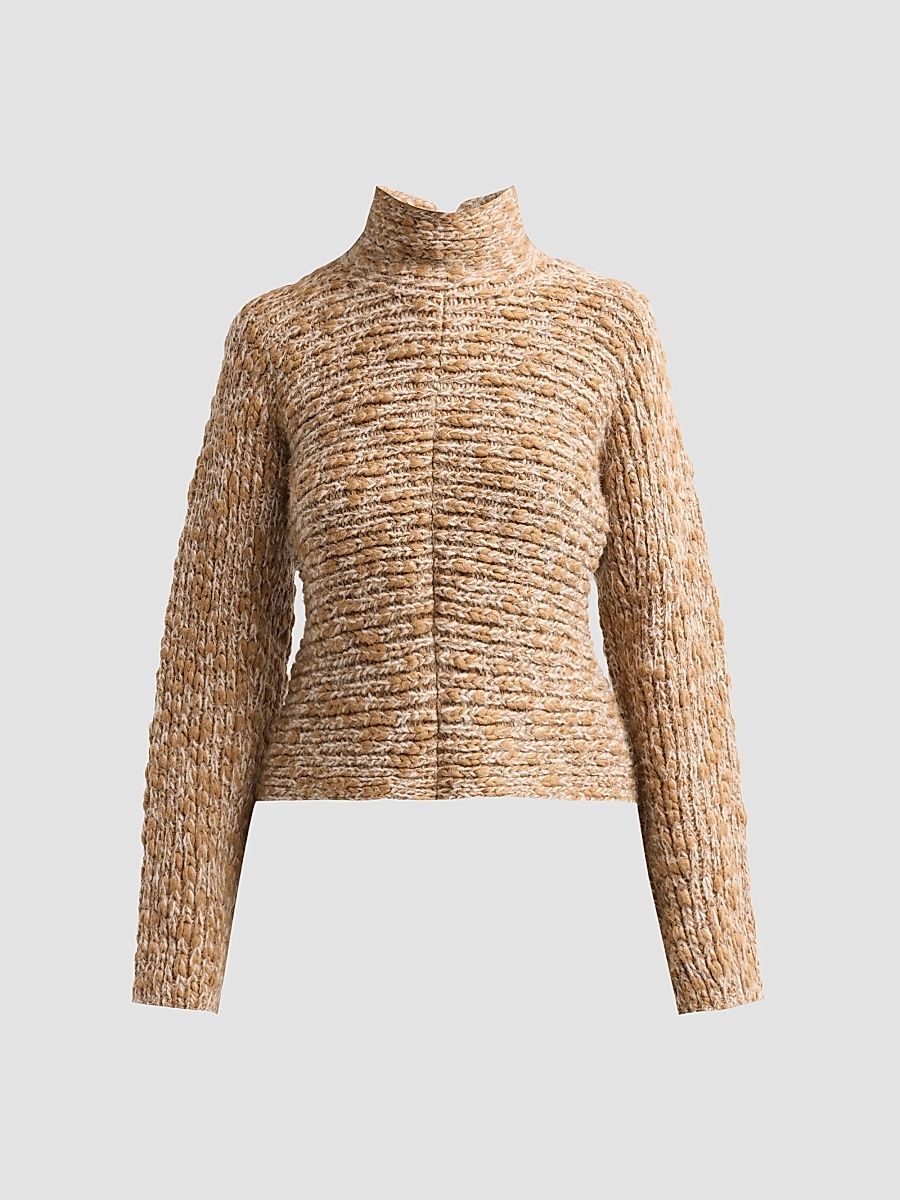 Proenza Schouler White Label Women's Pippa Chunky Horizontal Knit Sweater - Oat Melange - Size XL