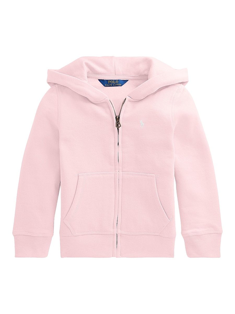 Little Girl's Fleece Zip Hoodie - Hint Of Pink - Size 2