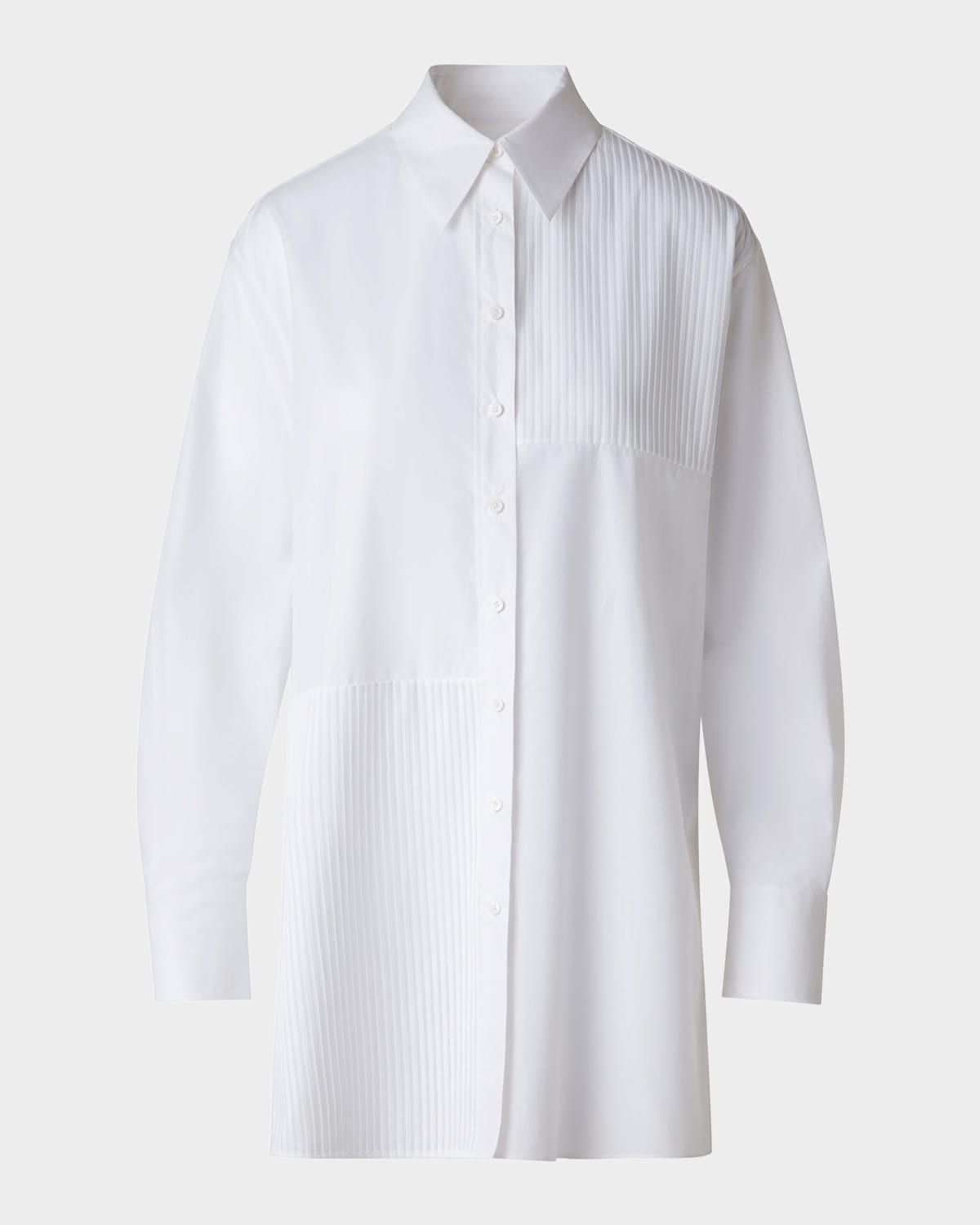 Textured Cotton Voile Oversized Shirt