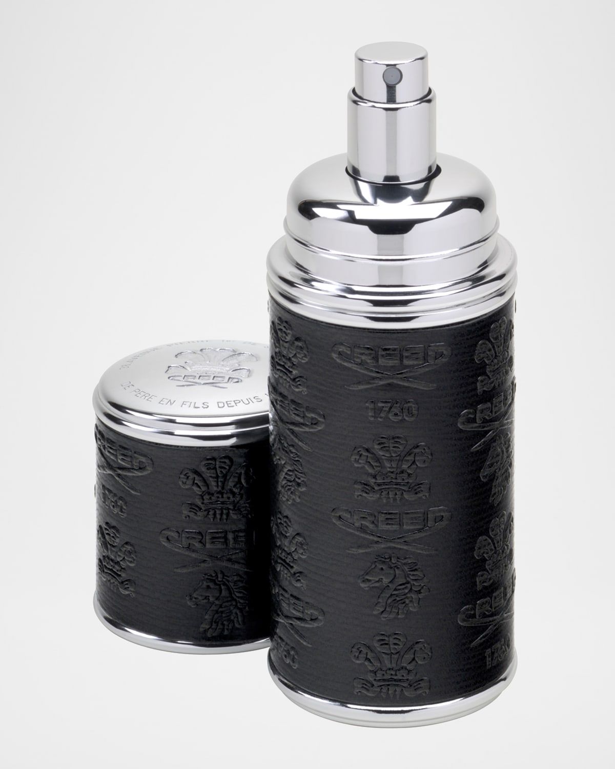 1.7 oz. Deluxe Atomizer, Black with Silver Trim