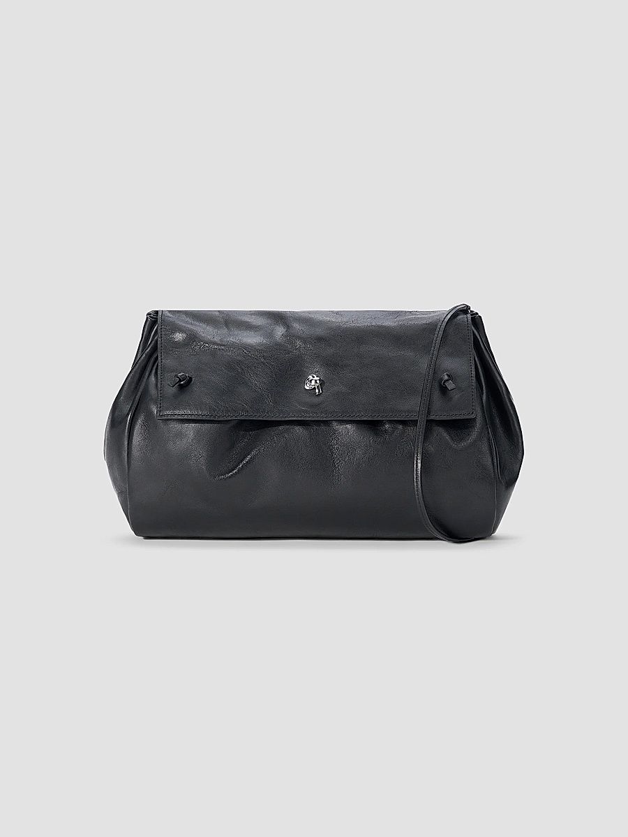 Women's Cy Leather Crossbody Bag - Black