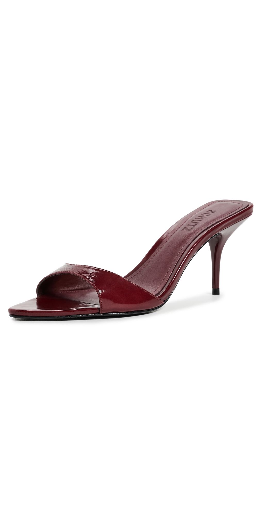 Schutz Elodie Heeled Sandals Wine Berry 8