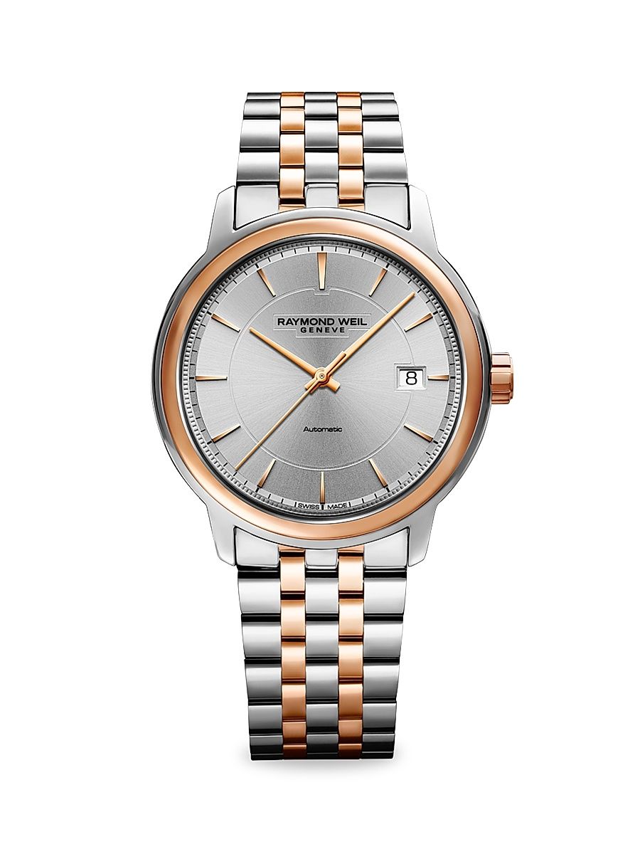 Maestro Two-Tone Stainless Steel Bracelet Watch - Silver