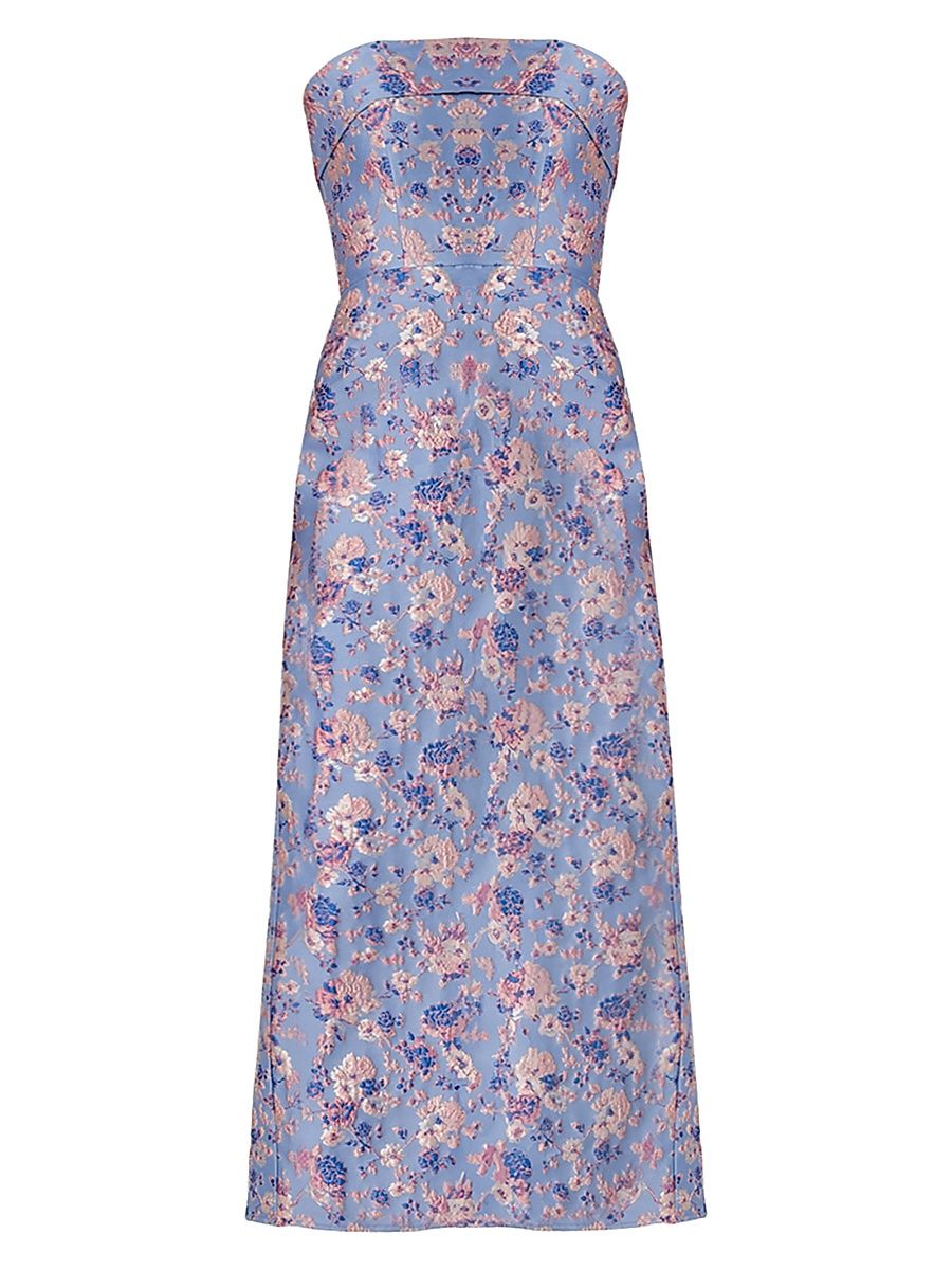 Shoshanna Women's Callie Floral Strapless Cocktail Dress - Lilac Multi - Size 14