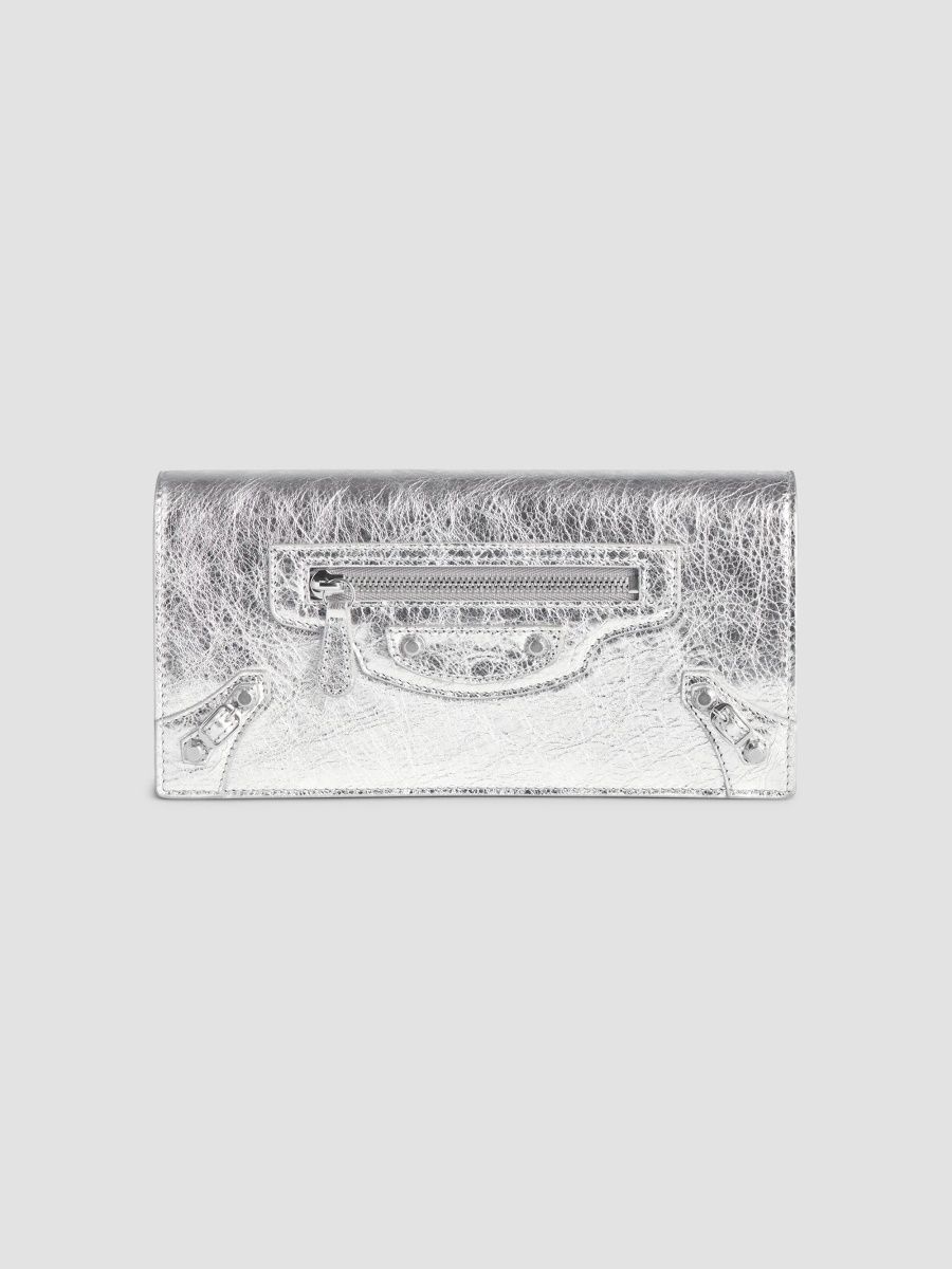 Balenciaga Women's Le City Money Long Wallet - Silver