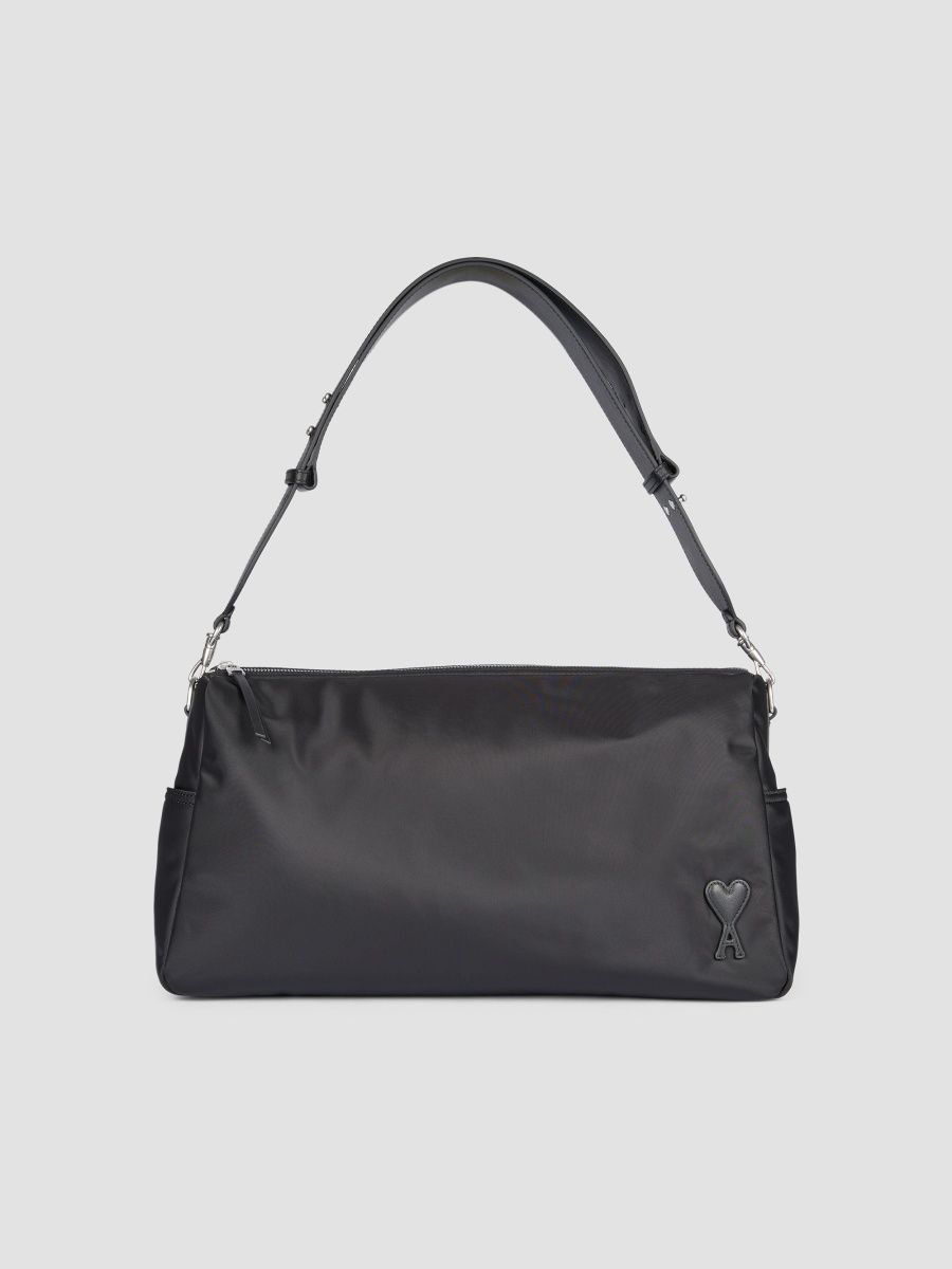 AMI Paris Men's Marcel Large Logo Bag - Black