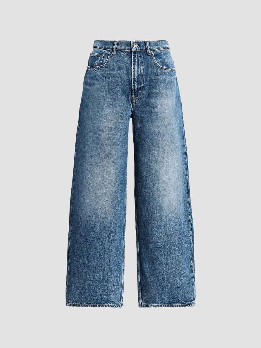 Polo Ralph Lauren Women's Cay Wash Wide-Leg Jeans - Blue - Size 31