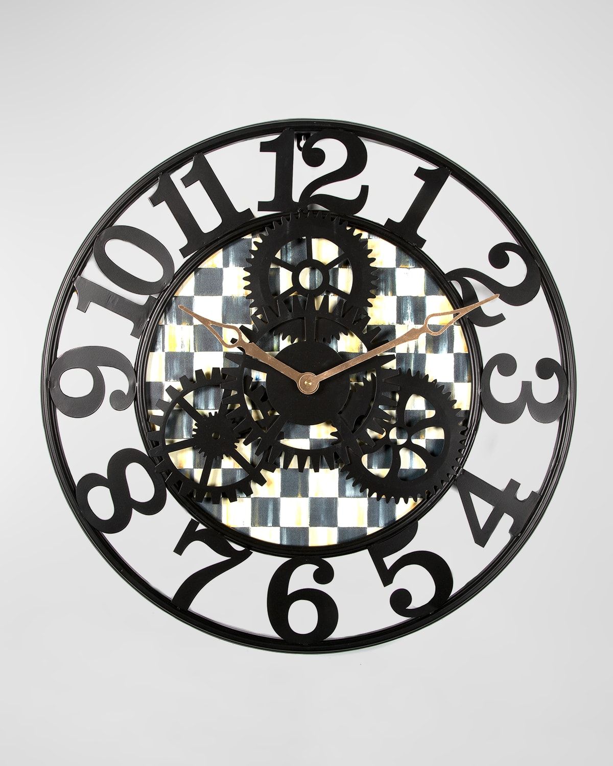 Courtly Check Small Farmhouse Wall Clock