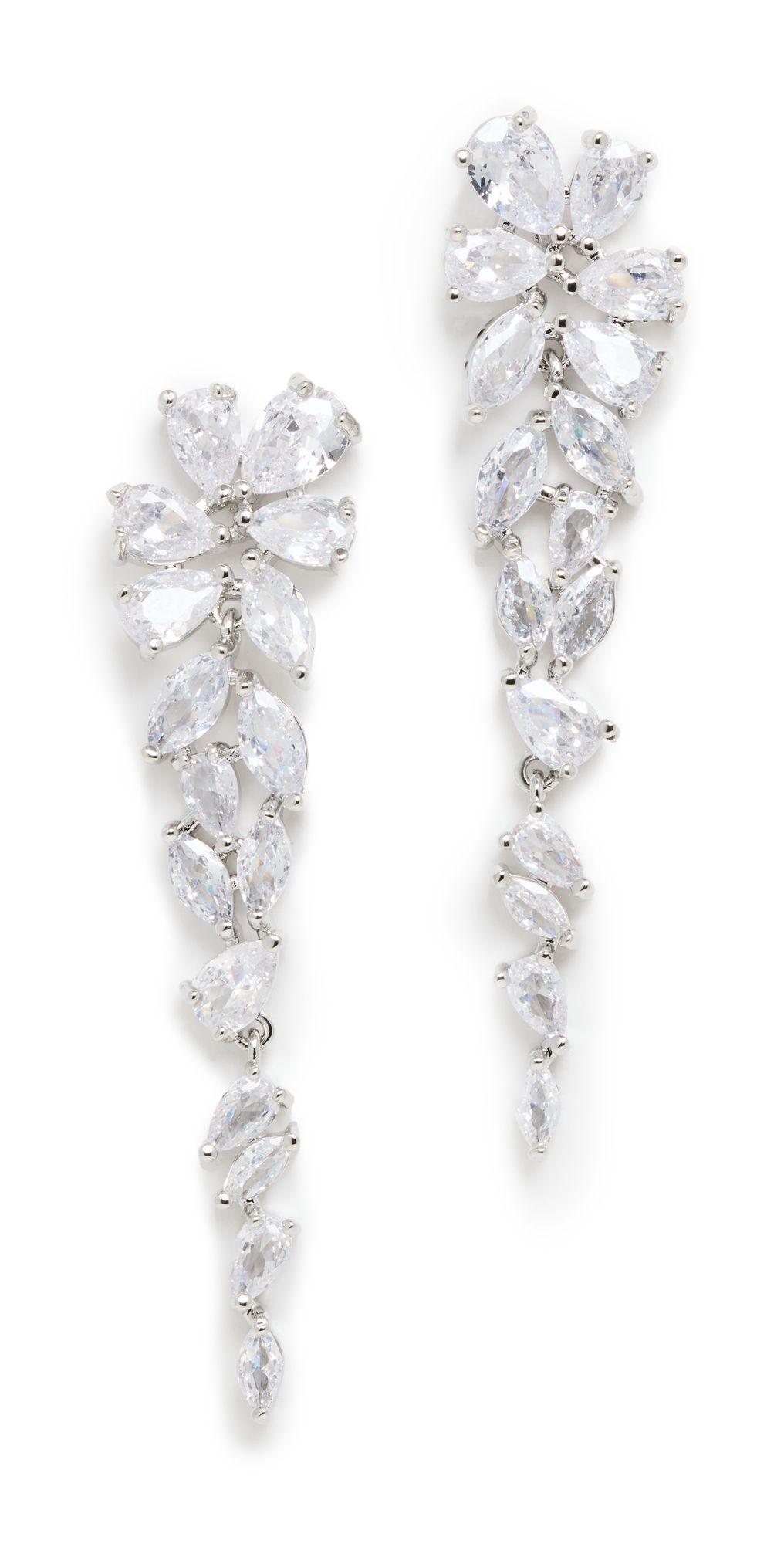 SHASHI Estelle Earrings White Gold One Size