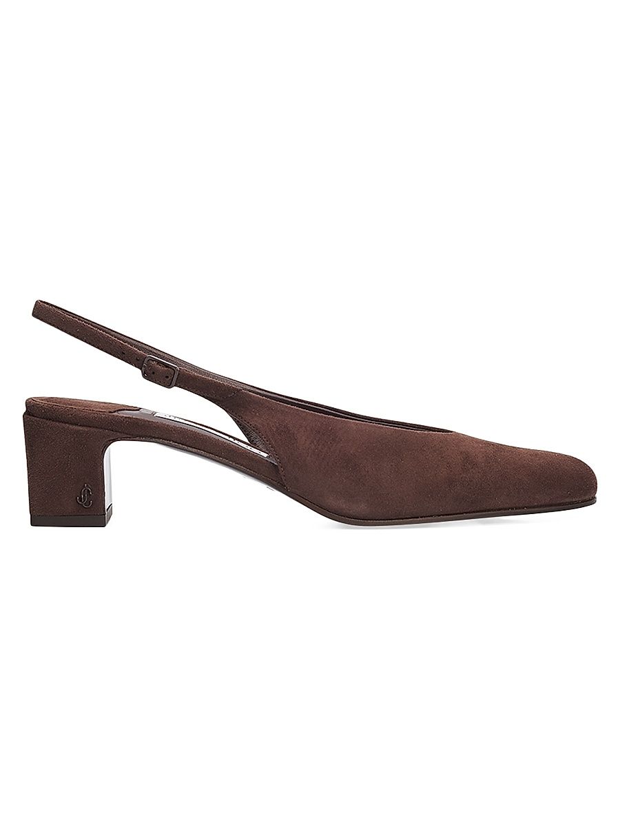 Women's Eyla 45MM Suede Slingback Pumps - Chocolate - Size 7