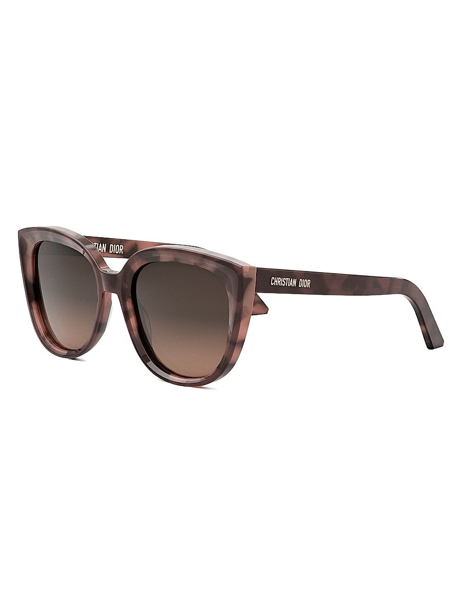 Women's DiorMidnight R1I 54MM Butterfly Sunglasses - Red Havana