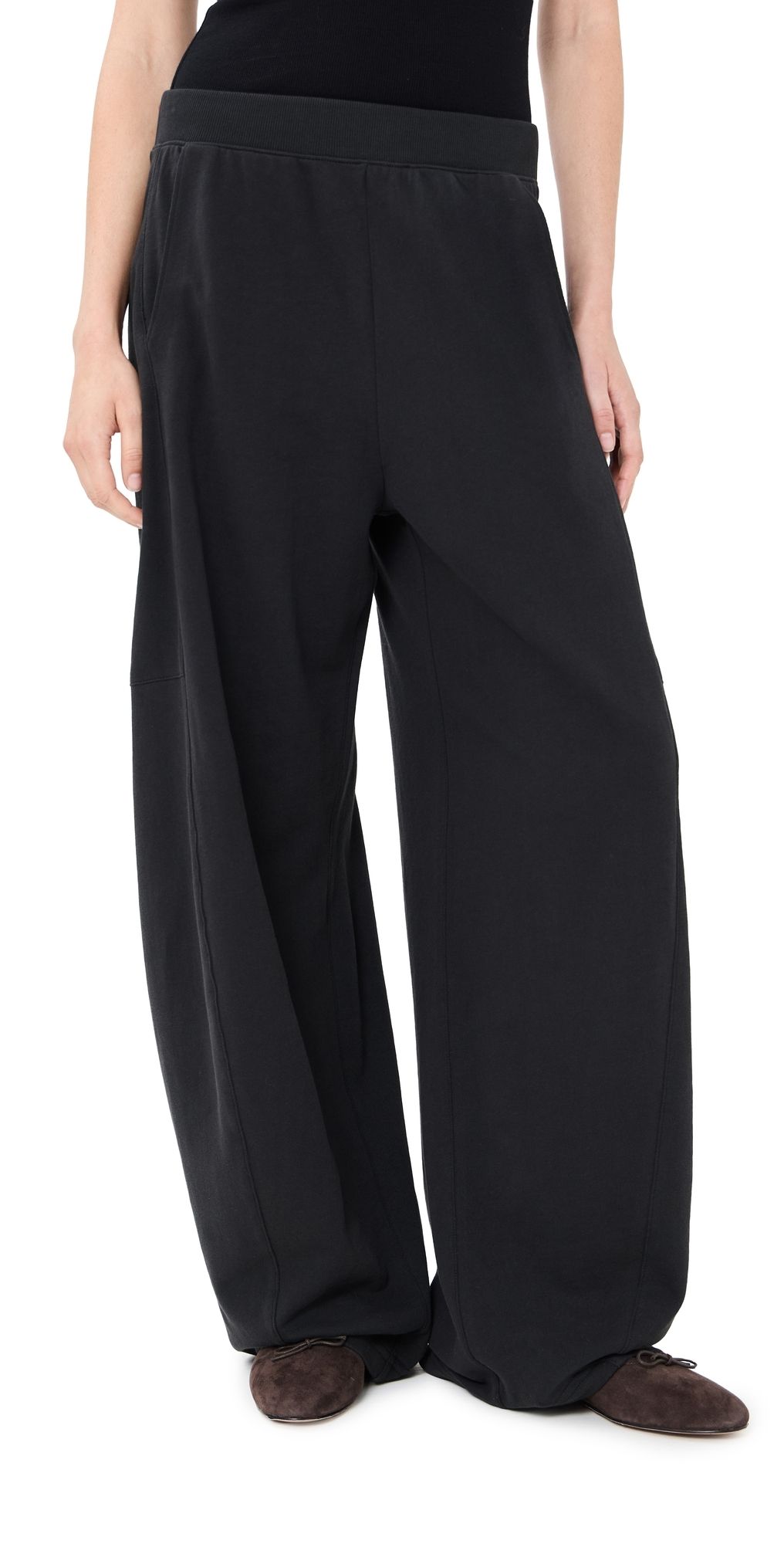 Tibi Lightweight Sweatshirting Winslow Pants Black XL