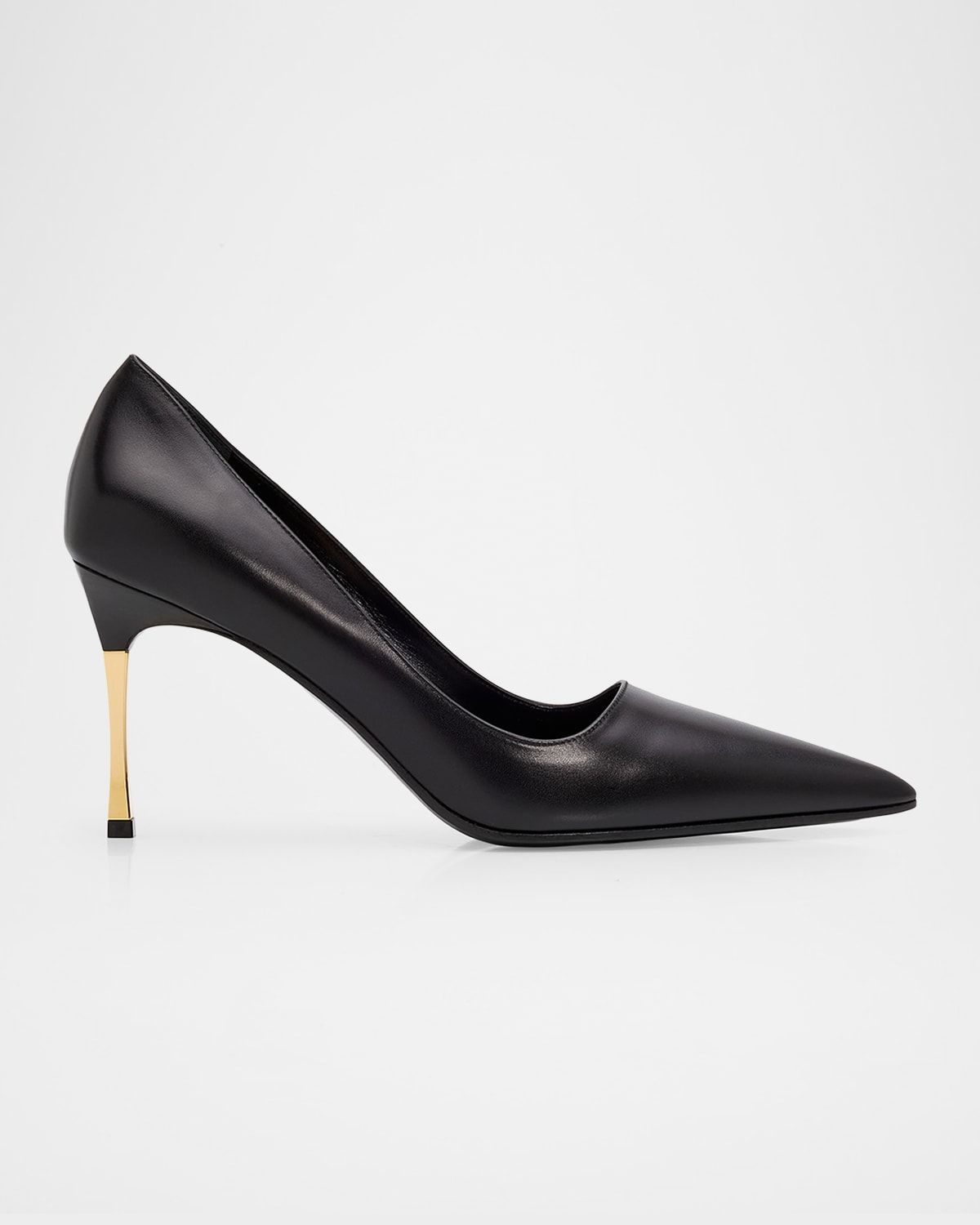 85mm Trinity Leather Pointed-Toe Pumps