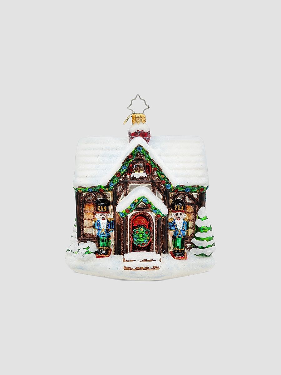 Home For The Holly-Days Glass Ornament