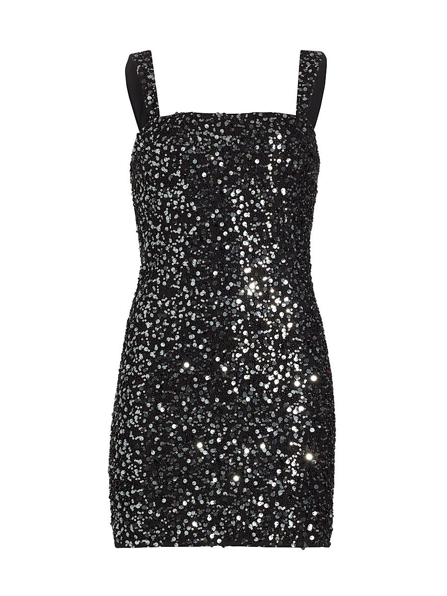 Women's Benson Sequined Minidress - Black - Size 14
