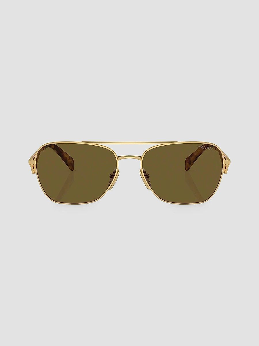 Prada Women's 59MM Navigator Sunglasses - Gold