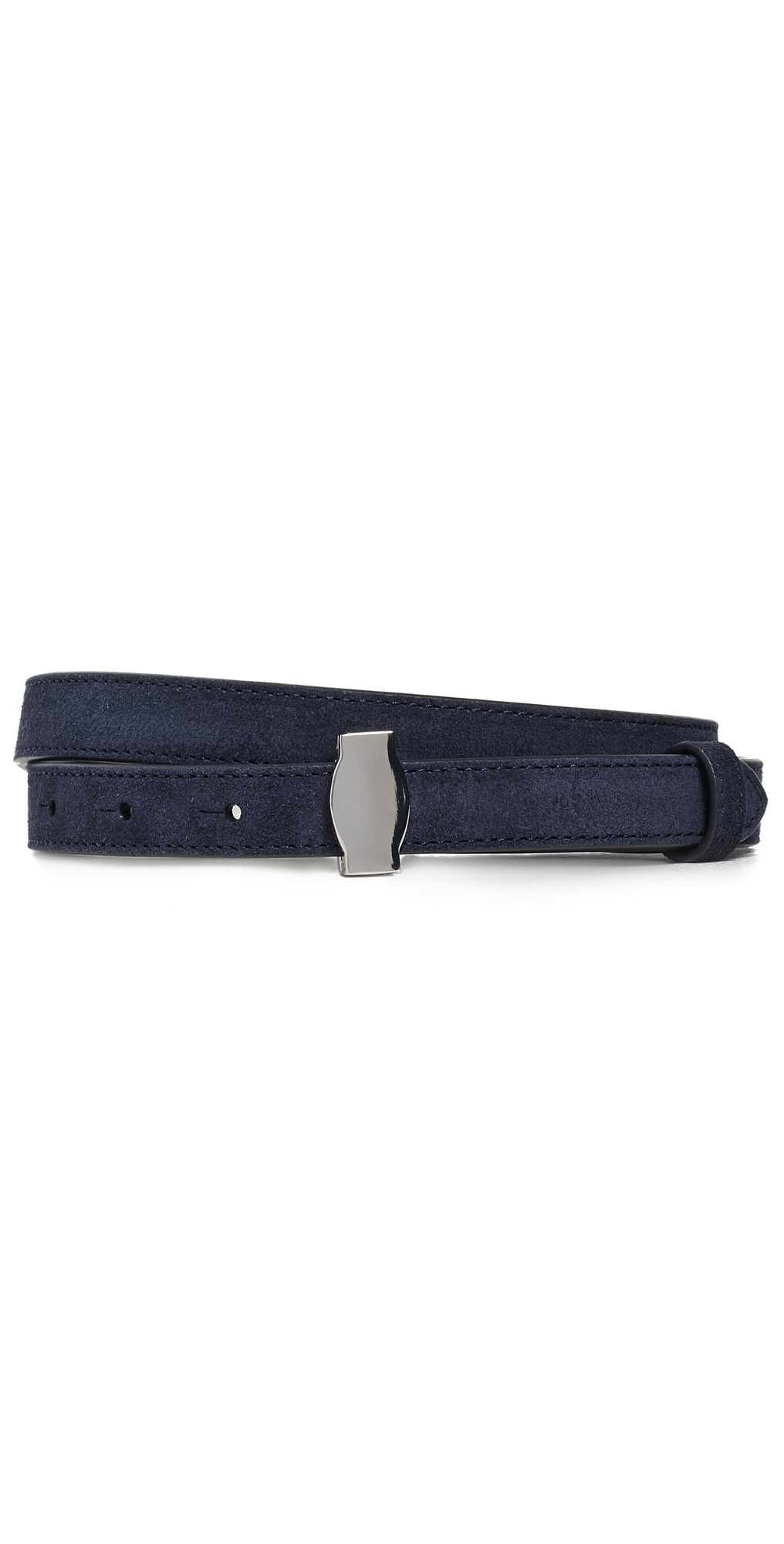 Veronica Beard Suede Dash Belt Navy XS