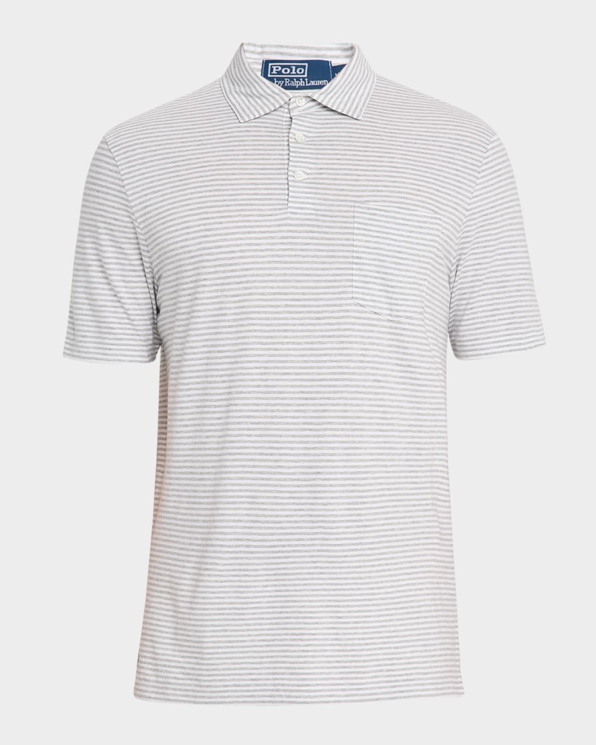 Men & apos;s Striped Lisle Polo Shirt