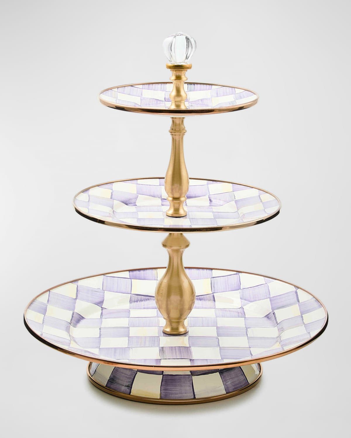 Violet Check 3-Tier Sweet Stand