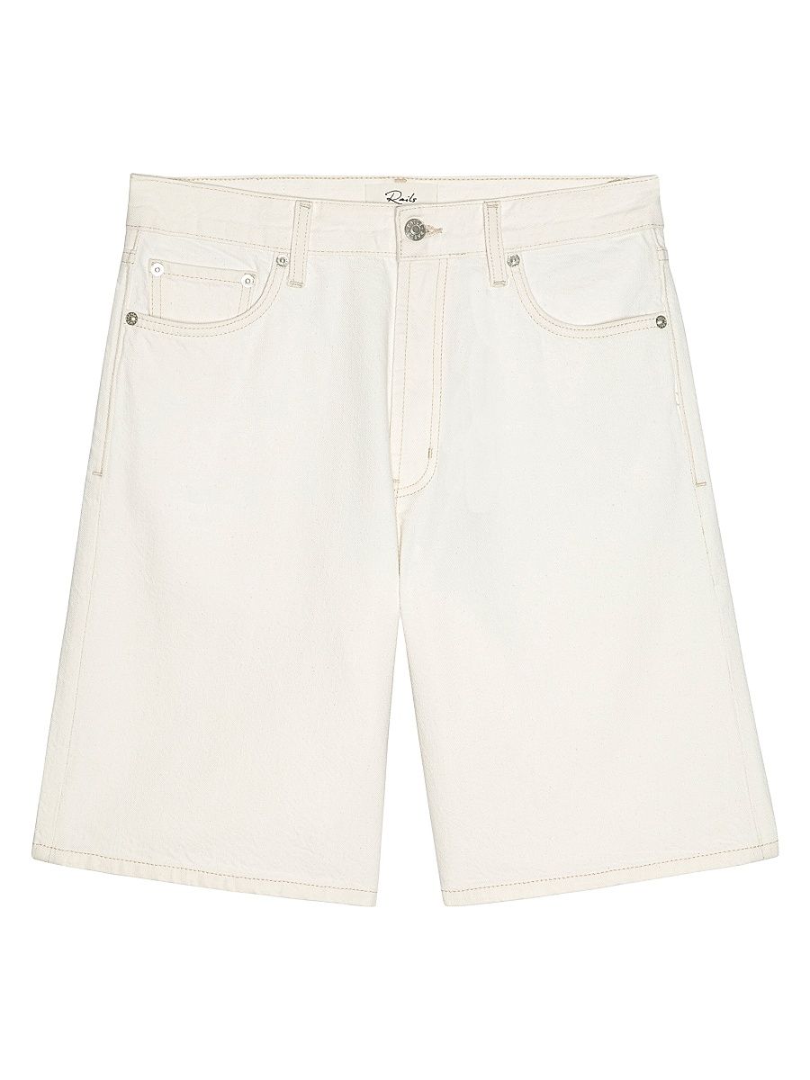 Women's Agoura Relaxed Denim Shorts - Ecru - Size 24