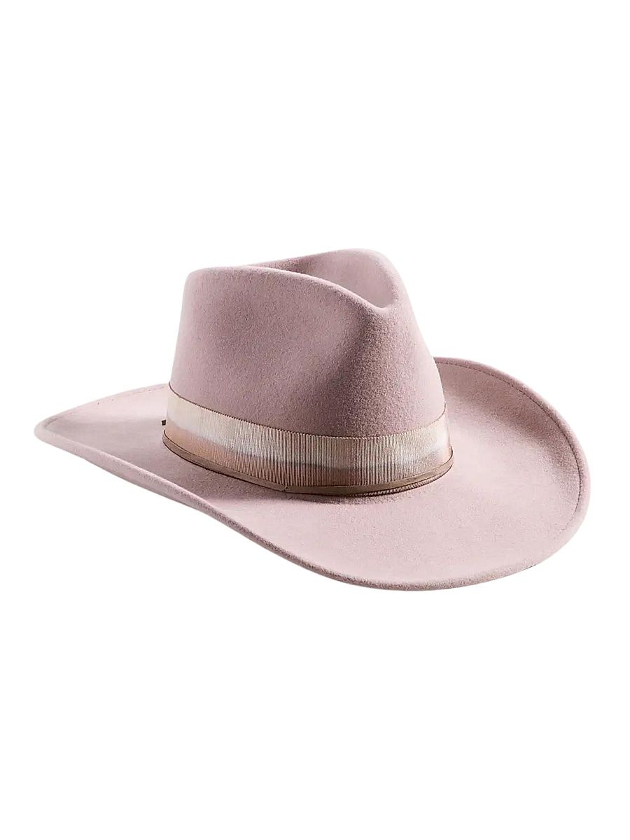 Women's Mallow Wool Felt Cowgirl Hat - Mauve - Size Large