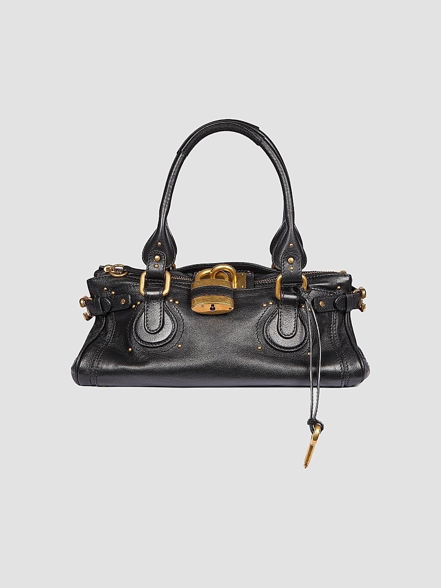 Women's Paddington Leather Shoulder Bag - Black