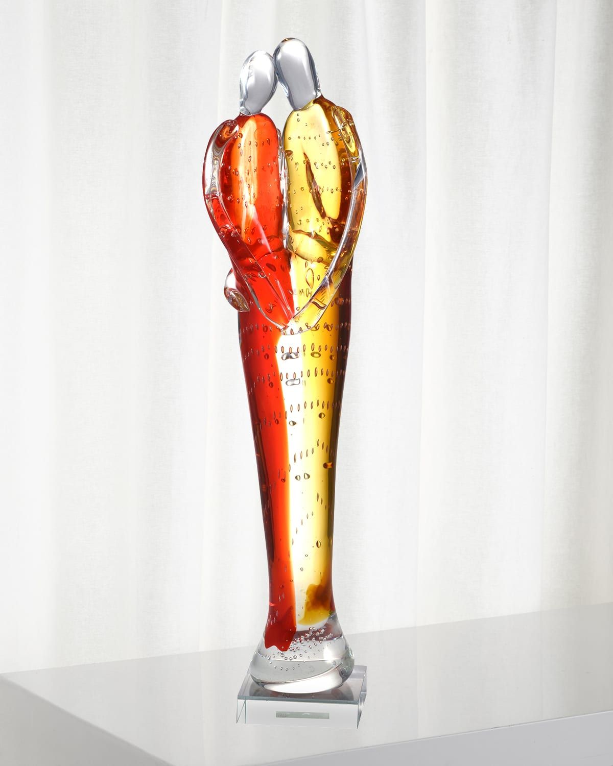 Couple Art Glass Figurine
