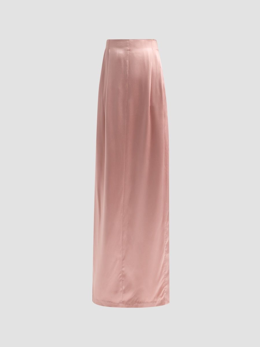 Prabal Gurung Women's Satin Silk Deconstructed Maxi Skirt - Antique Rose - Size 8
