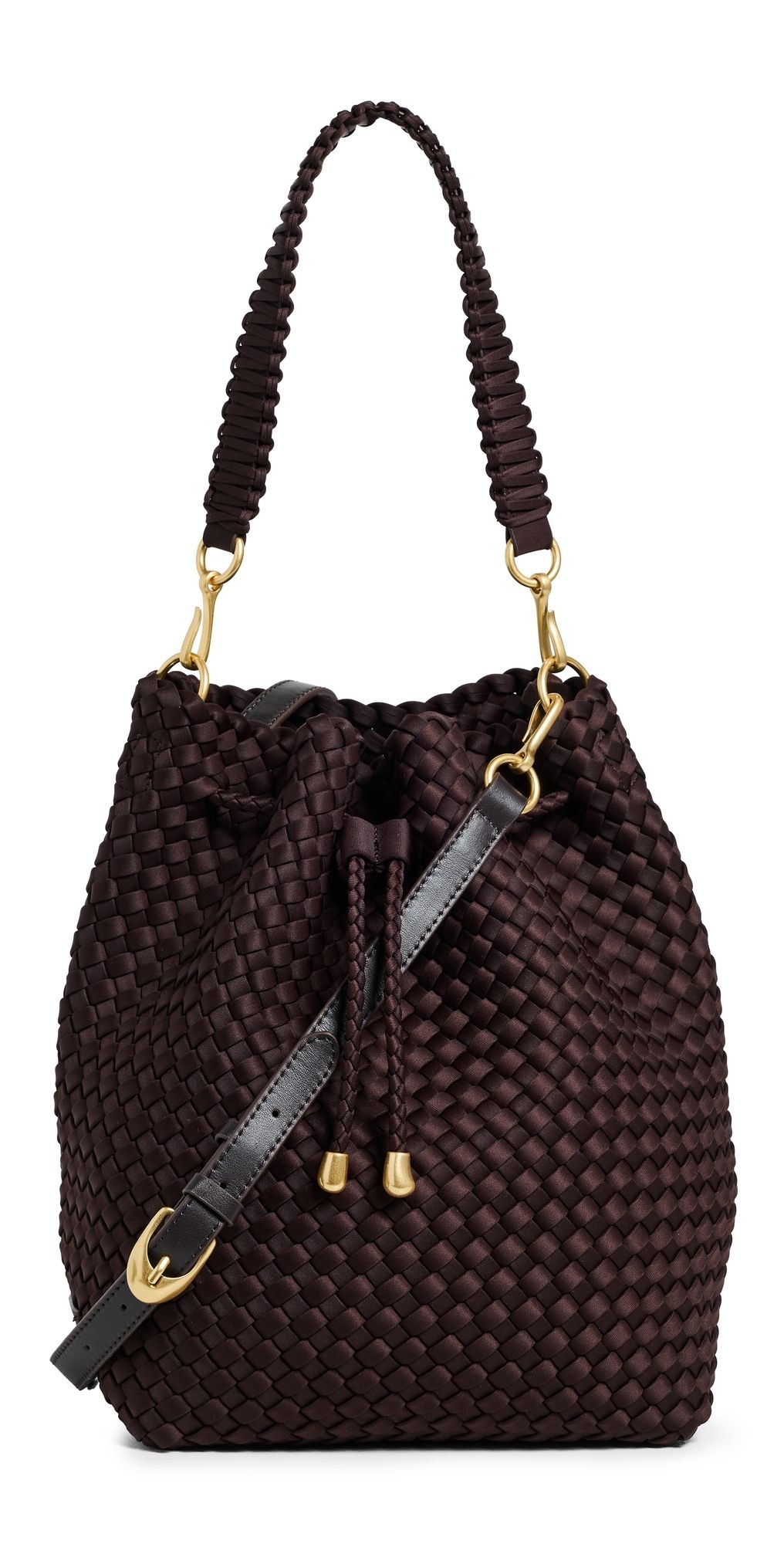 NAGHEDI Mercer Large Bucket Bag Chocolate (Solid) One Size
