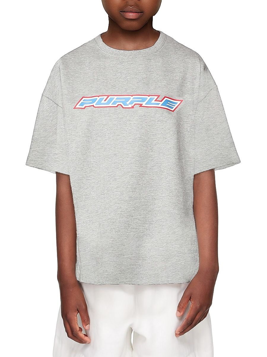 Little Boy's & Boy's Racer Logo T-Shirt - Grey - Size 4