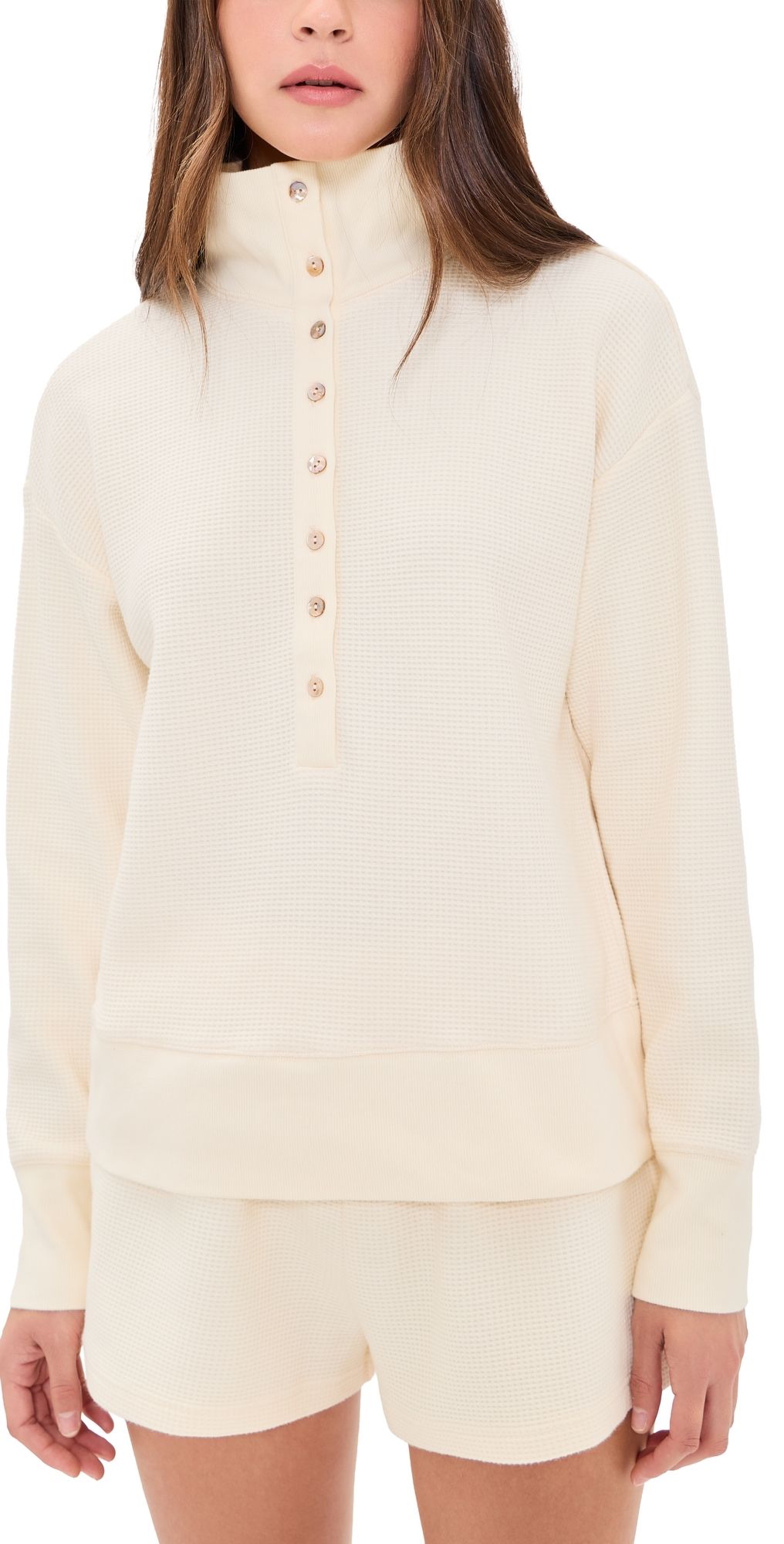 Negative Waffle Knit Pullover Cream XXL