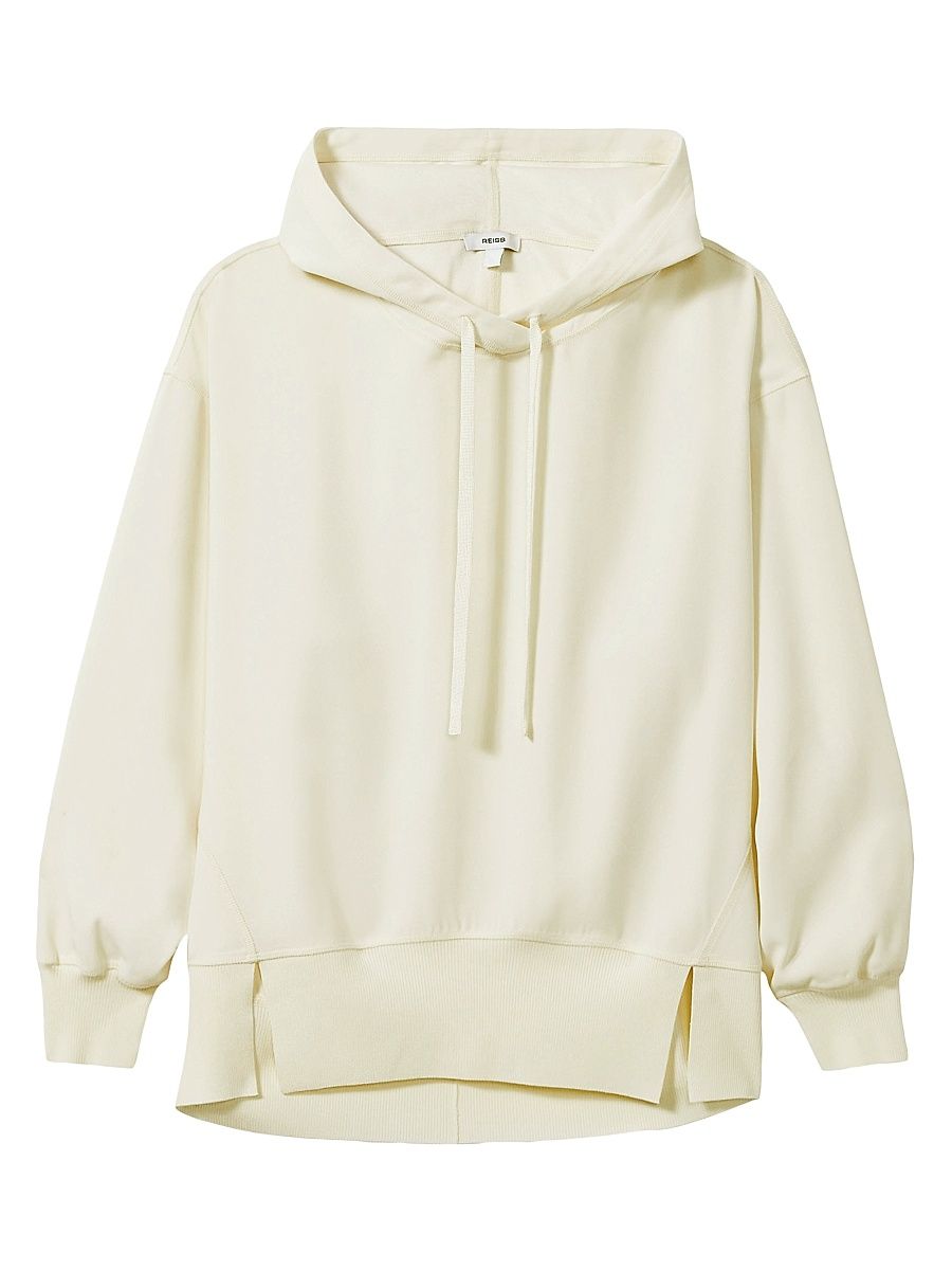 Women's Kiara Split-Hem Hoodie - Cream - Size 10