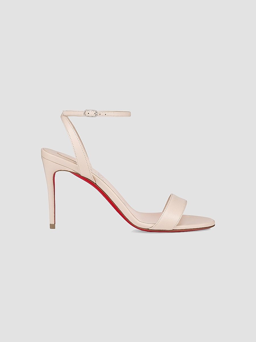 Christian Louboutin Women's Loubigirl 85MM Leather Sandals - Beige - Size 11