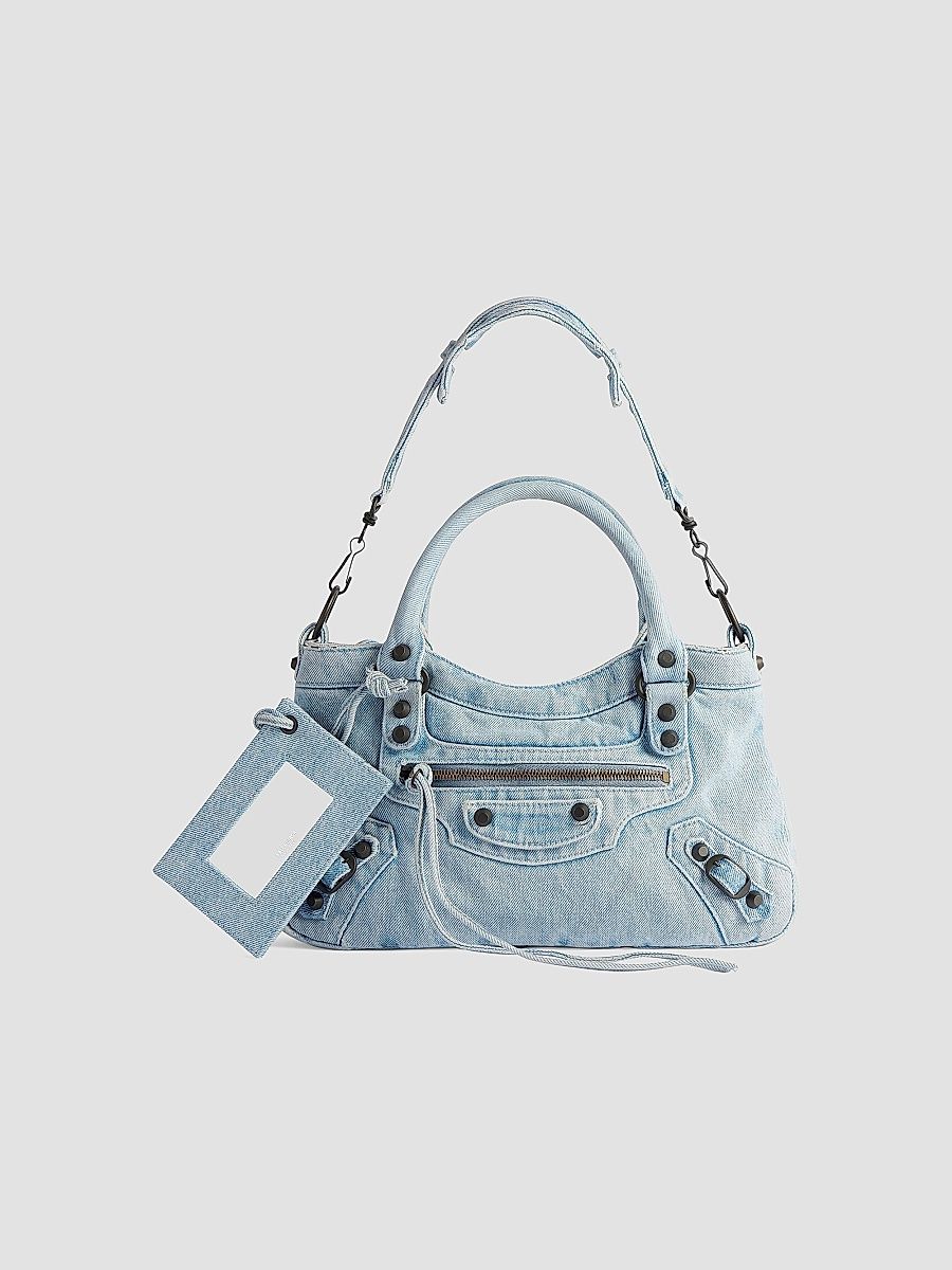 Balenciaga Women's Le City First Shoulder Bag - Light Blue