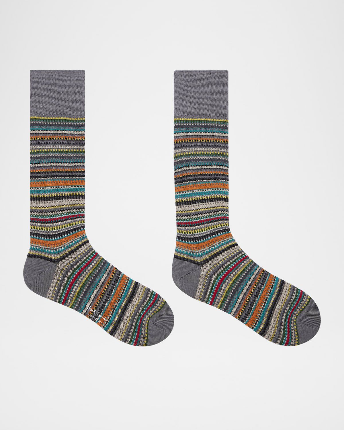 Men & apos;s Pique Signature Stripe Crew Socks