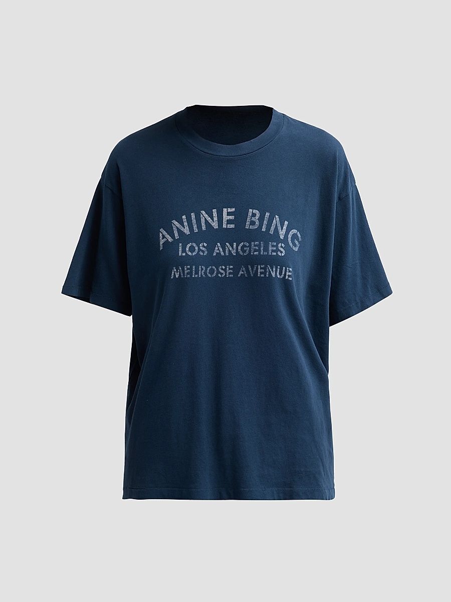 Women's Cade Melrose Stencil T-Shirt - Navy - Size XS
