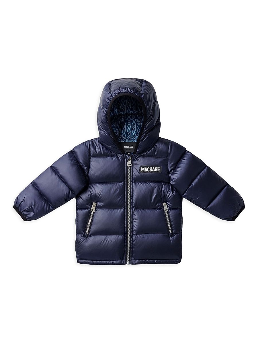 Baby Girl's Noko Hooded Down Jacket - Navy - Size 24 Months