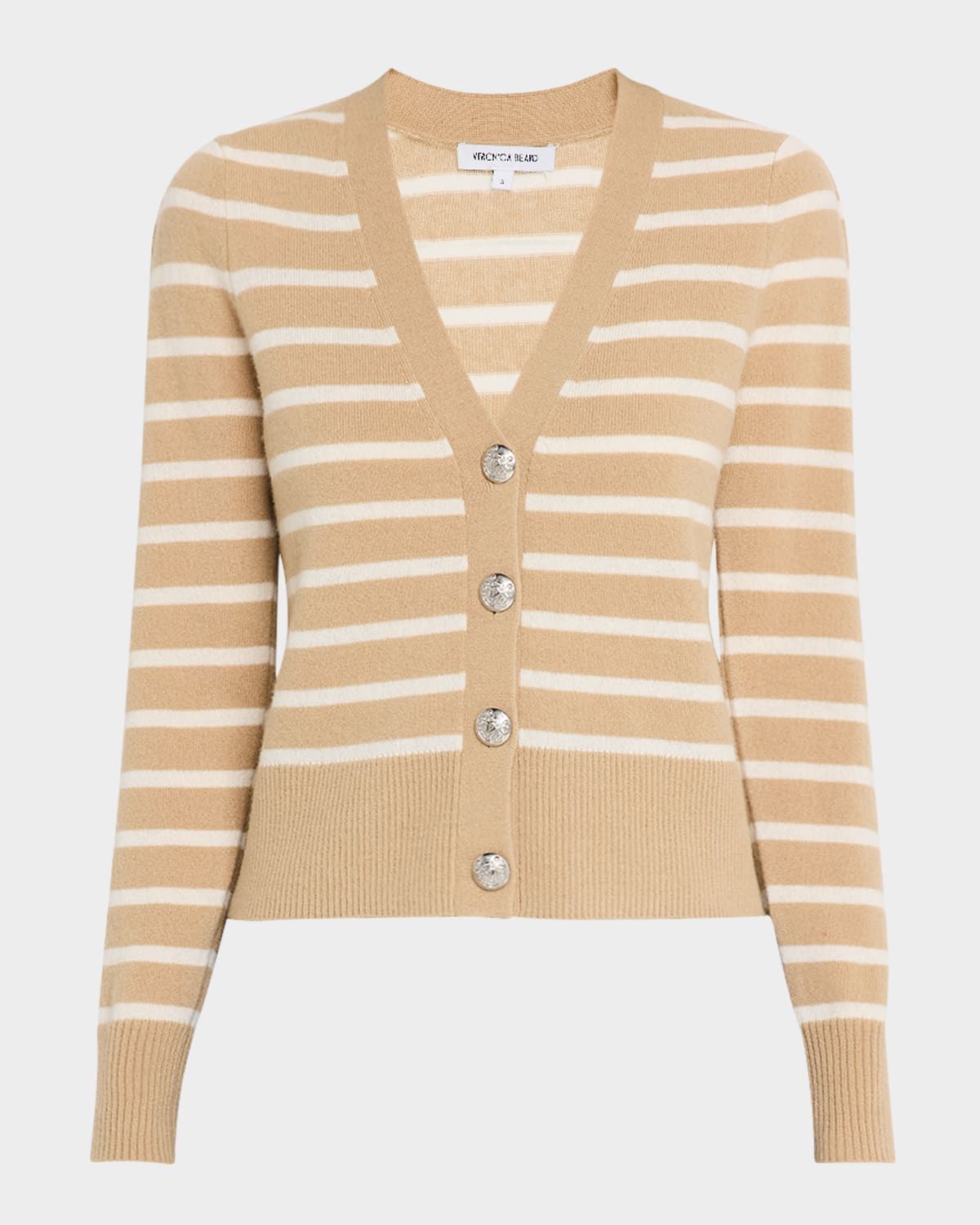 Solene Stripe Cashmere Cardigan