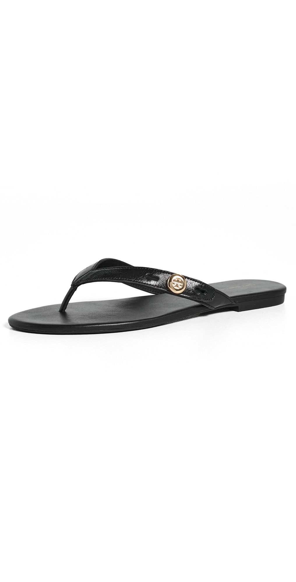 Tory Burch Romy Flip Flops Perfect Black 8.5