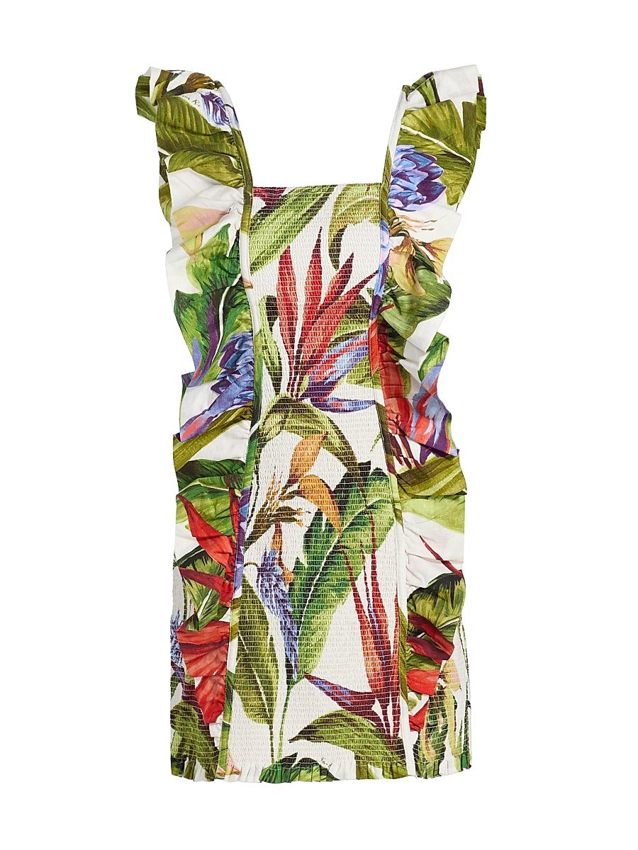 Women's Florart Sand Linen Minidress - Sand - Size XL