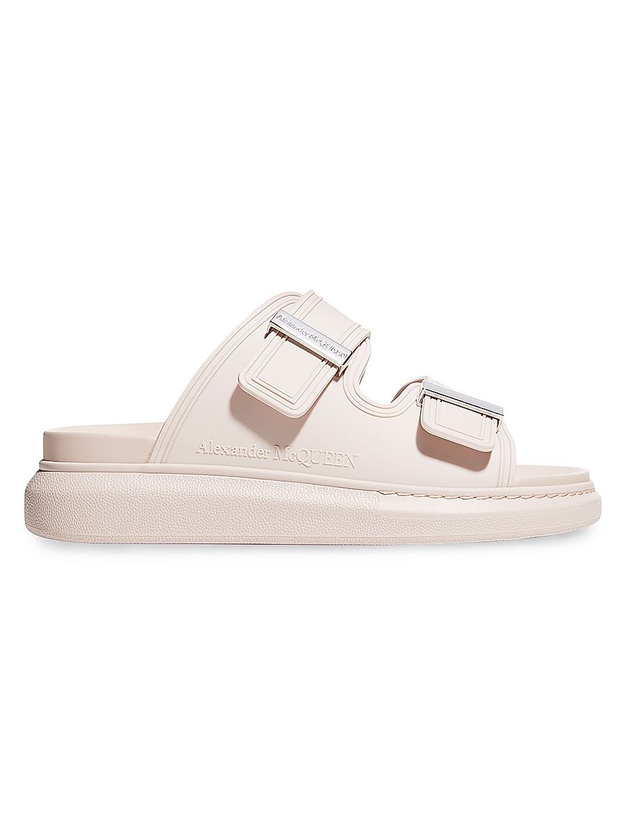 Women's Hybrid Pool Slides - Beige - Size 8.5 Sandals