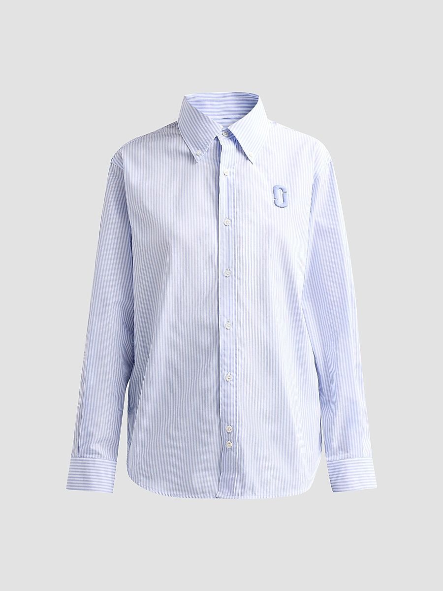 Marc Jacobs Women's Pop J Marc Poplin Shirt - Blue Mist Multi - Size XS