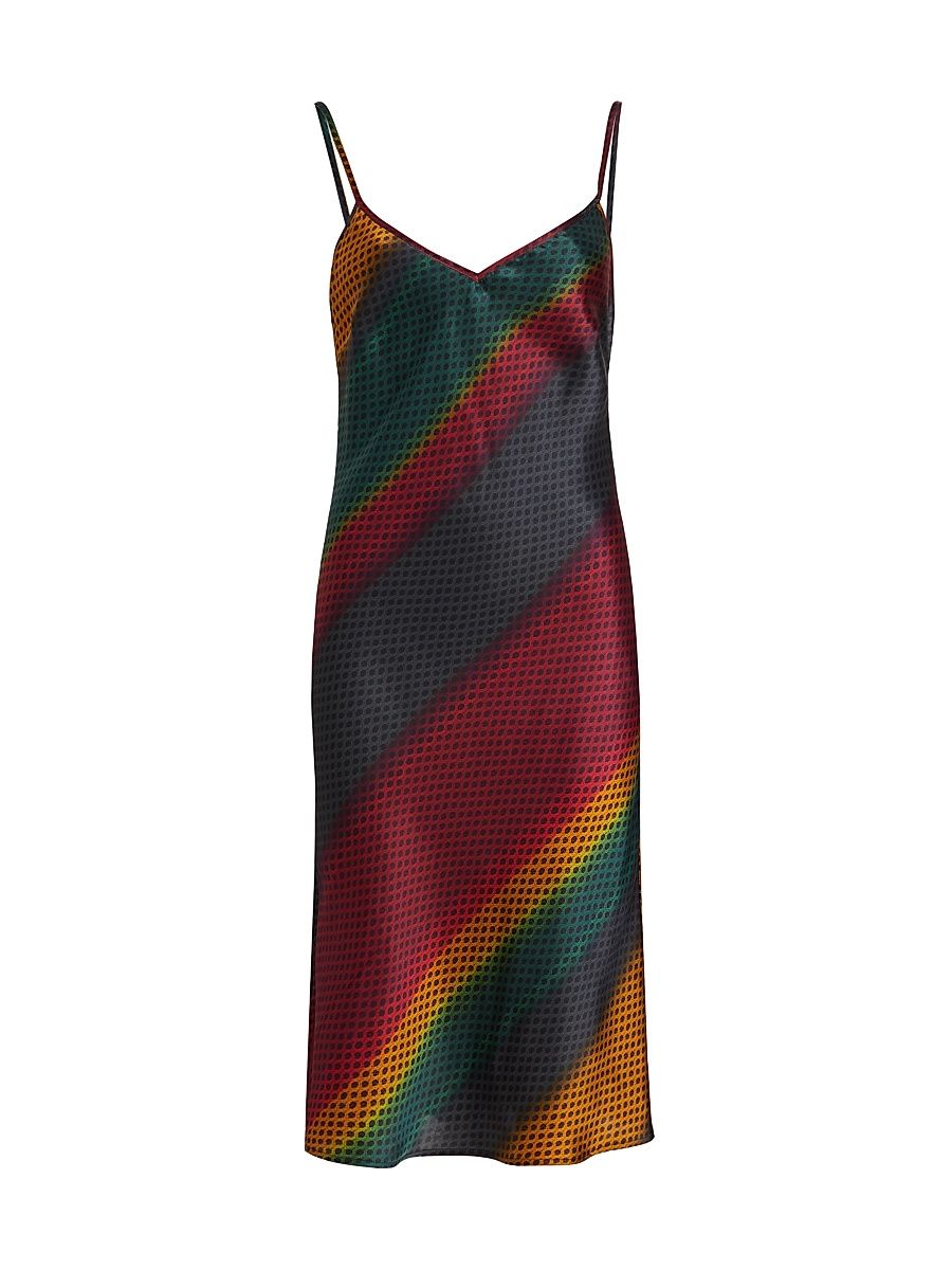 Women's Golden Grove Printed Silk Slipdress - Saint Hill Print - Size XL