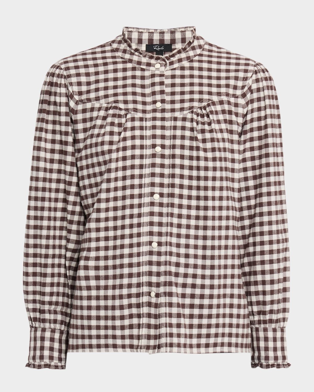 Alanna Check Long-Sleeve Blouse